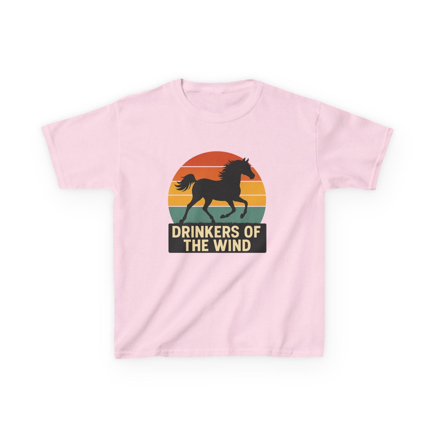 Youth Drinkers of the Wind T-Shirt | Kids Equestrian Shirt | Vintage Sunset Horse Shirt | Horse Lover Gift for Kids