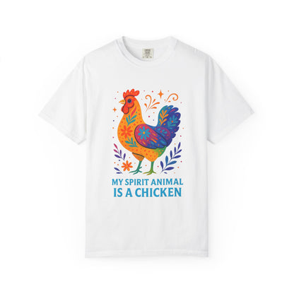 My Spirit Animal is a Chicken T-Shirt | Funny Chicken Lover Gift | Boho Farm Animal Tee | Quirky Chicken Owner Shirt | Humorous Animal Lover Apparel