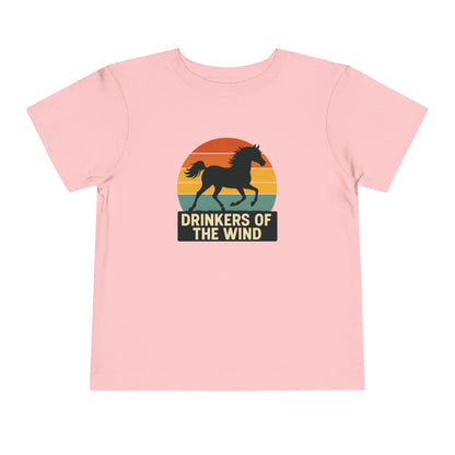 Toddler Drinkers of the Wind T-Shirt | Vintage Sunset Horse Shirt | Horse Lover Gift for Baby | Prancer Sunset Tee