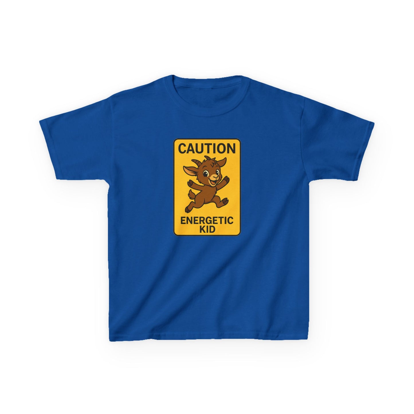 Youth Energetic Kid T-Shirt | Caution T-shirt for Playful Children | Fun Gift for Kids | Adventure Wear | Unique Birthday Present