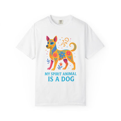 My Spirit Animal is a Dog T-Shirt | Spiritual Animal Lover Gift | Unique Pet Owner Shirt | Colorful Animal Graphic Tee