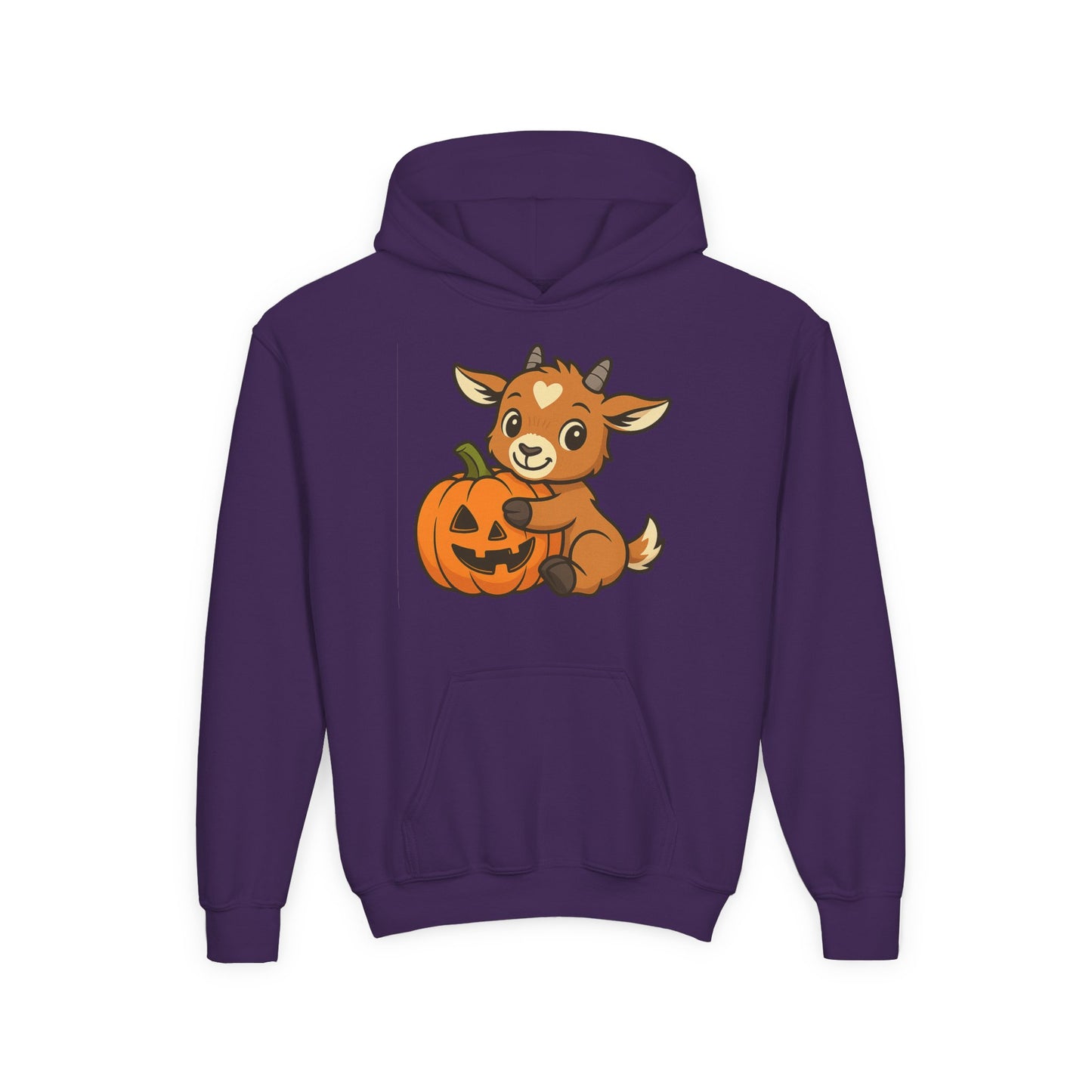 Youth Halloween 4 - Pumpkin Hug Kid Hoodie | Cute Kid Pumpkin Hooded Sweatshirt | Kids Farm Animal Pullover | Cozy Pumpkin Patch Outfit for Boys & Girls