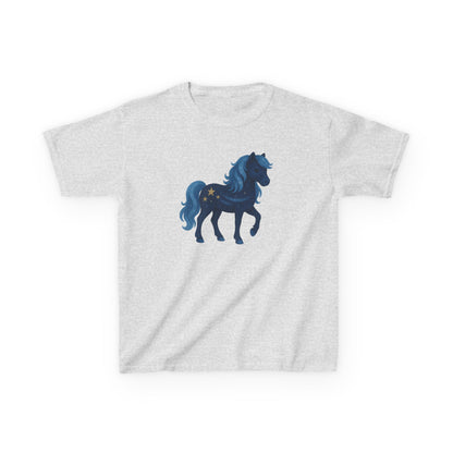Youth Starry Night Pony T-Shirt | Celestial Horse Tee | Unique Equestrian Gift for Kids | Magical Animal Shirt | Fantasy Horse Lover Apparel