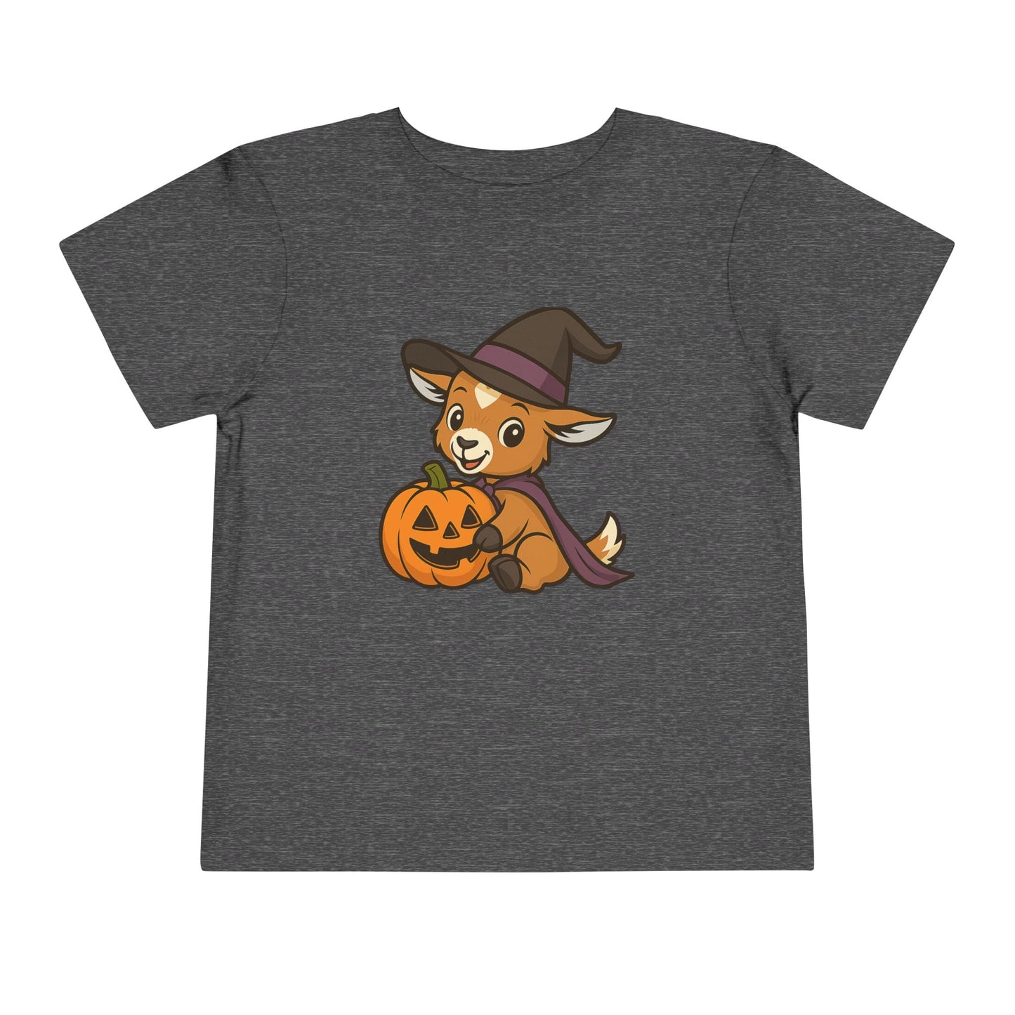Toddler Halloween 5 - Witchy Kid with Pumpkin Shirt | Cute Kid with Pumpkin Tee | Toddler Witch Hat T-Shirt | Prancer Pumpkin Patch Shirt