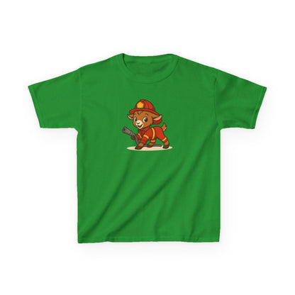 Youth Fireman Kid T-Shirt | Fun Kids Shirt | Cute Cartoon Tee | Birthday Gift for Kids | Fire Safety Awareness | Firefighter Kids T-Shirt