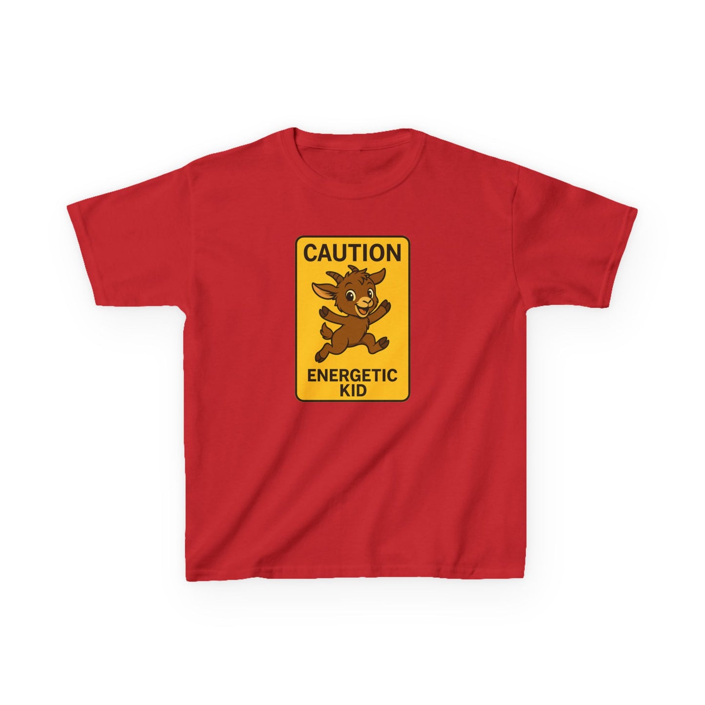 Youth Energetic Kid T-Shirt | Caution T-shirt for Playful Children | Fun Gift for Kids | Adventure Wear | Unique Birthday Present