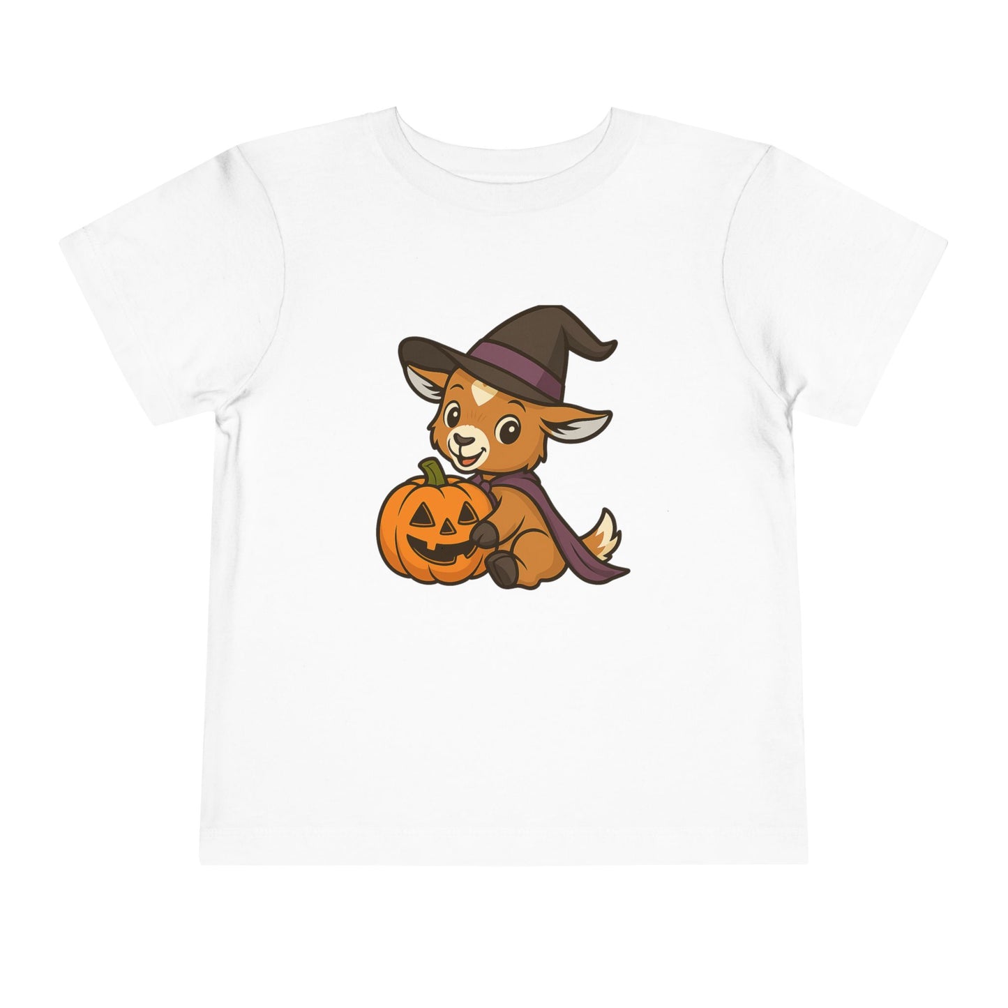 Toddler Halloween 5 - Witchy Kid with Pumpkin Shirt | Cute Kid with Pumpkin Tee | Toddler Witch Hat T-Shirt | Prancer Pumpkin Patch Shirt