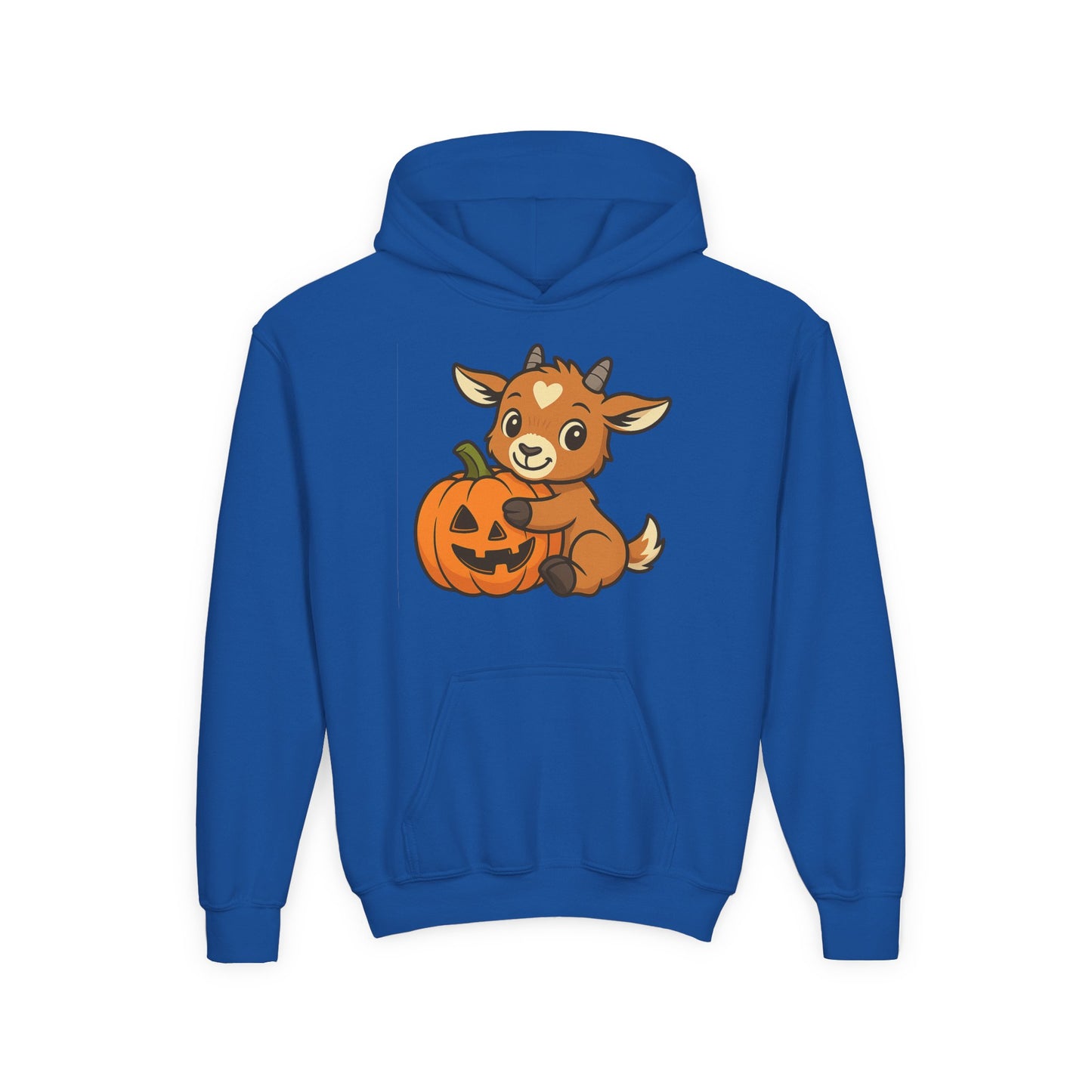 Youth Halloween 4 - Pumpkin Hug Kid Hoodie | Cute Kid Pumpkin Hooded Sweatshirt | Kids Farm Animal Pullover | Cozy Pumpkin Patch Outfit for Boys & Girls