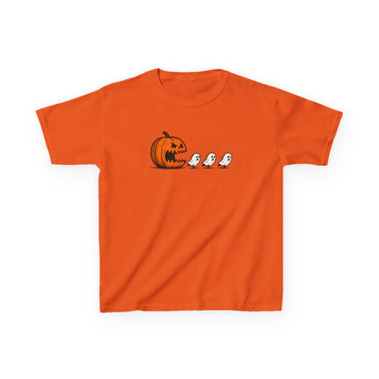 Youth Pumpkin Pac Man T-Shirt, Spooky Ghosts & Pumpkin Shirt, Trick or Treat Tee, Halloween Costume Shirt, Youth Fall Apparel
