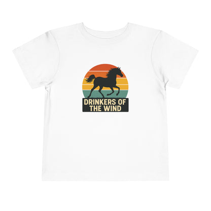 Toddler Drinkers of the Wind T-Shirt | Vintage Sunset Horse Shirt | Horse Lover Gift for Baby | Prancer Sunset Tee