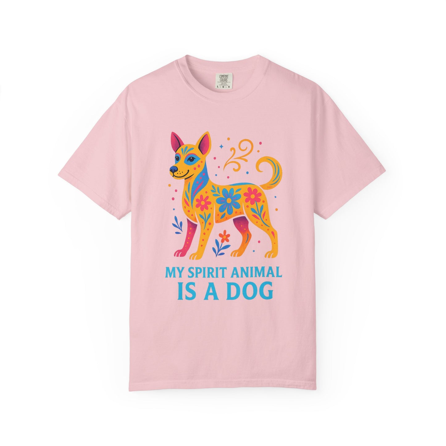 My Spirit Animal is a Dog T-Shirt | Spiritual Animal Lover Gift | Unique Pet Owner Shirt | Colorful Animal Graphic Tee