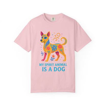 My Spirit Animal is a Dog T-Shirt | Spiritual Animal Lover Gift | Unique Pet Owner Shirt | Colorful Animal Graphic Tee